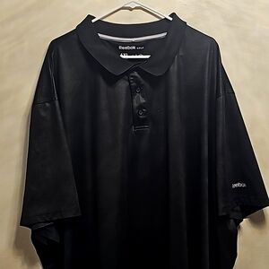 Men's Reebok 6XL Black Golf Polo